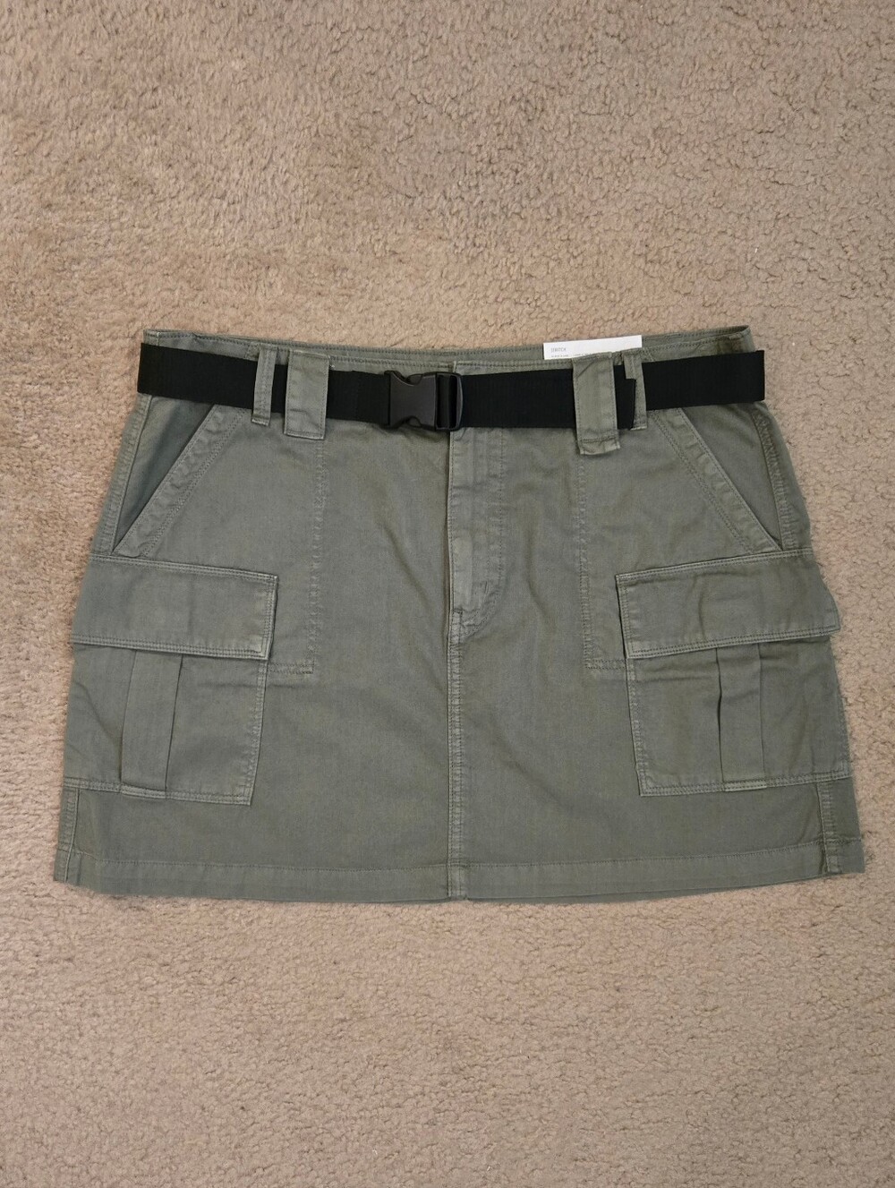 American Eagle Outfitters Olive Cargo Mini Skirt Sz 16